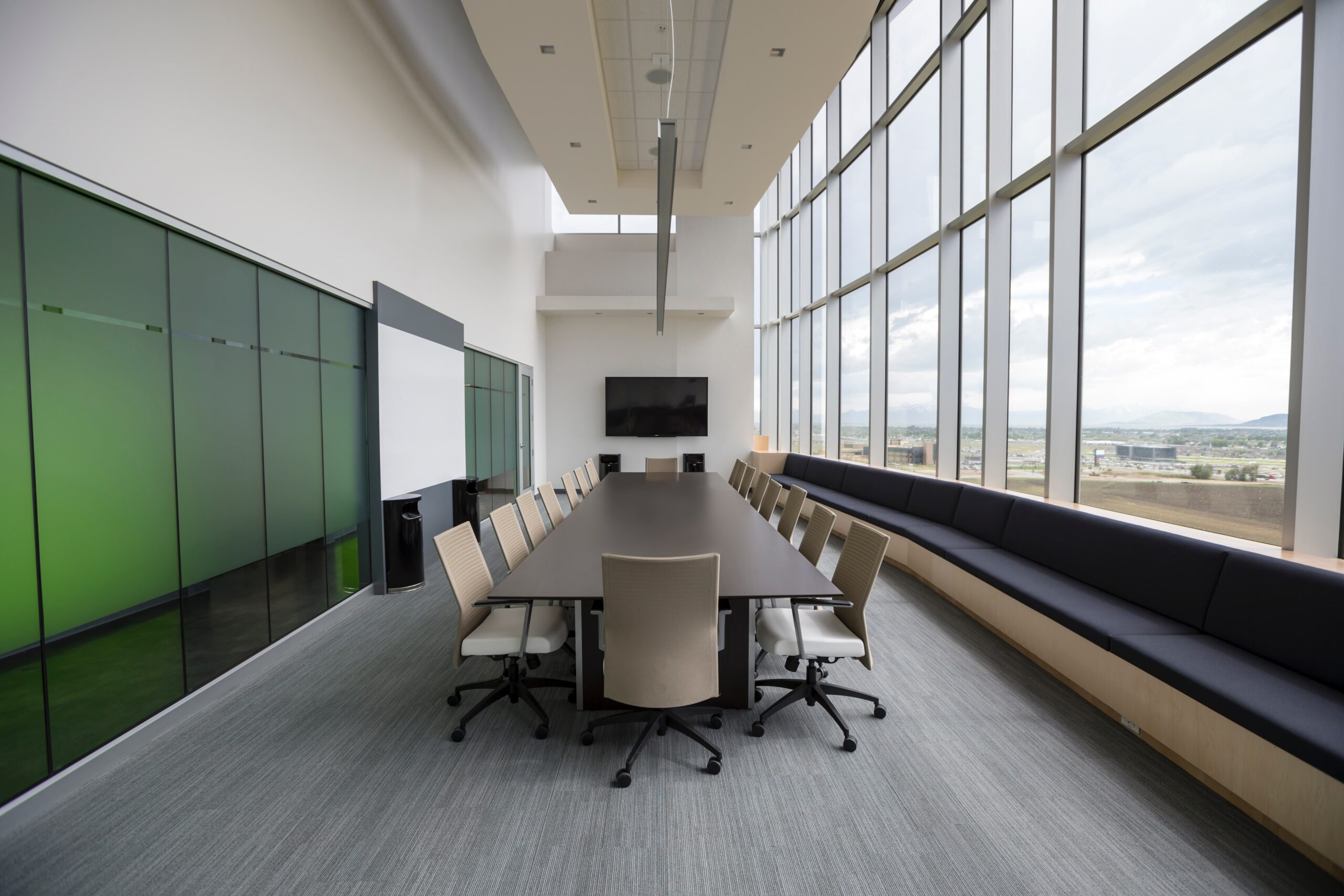 A corporate meeting room