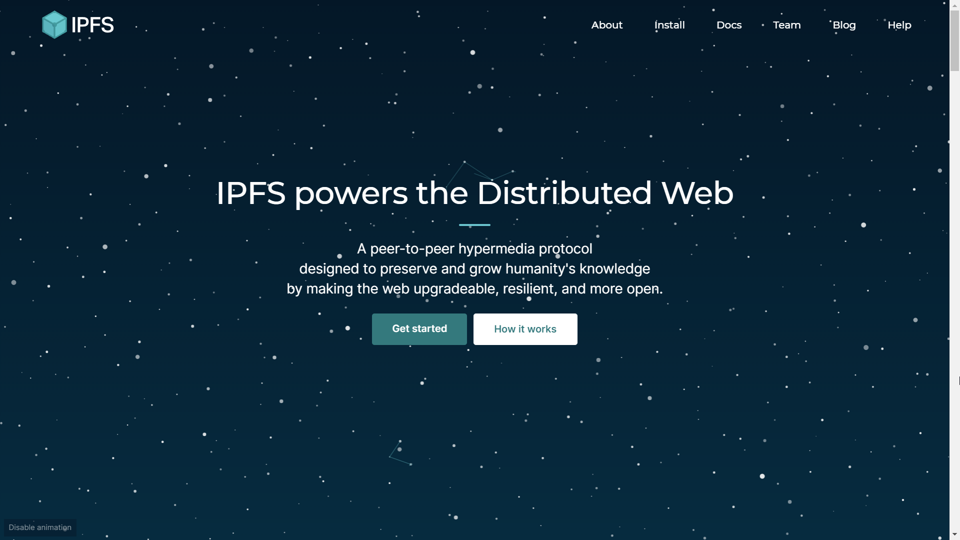 IPFS home page